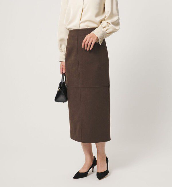 UNITED ARROWS「スエードライク タイトスカート ‐ウォッシャブル‐」|タイト|