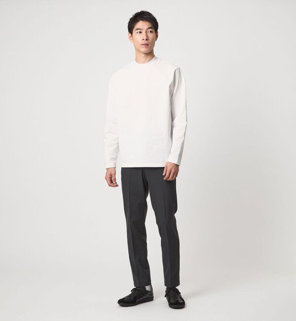 UNITED ARROWS green label relaxing「【WEB限定】JUST fit クリーン カノコ モックネック 長袖 Tシャツ -抗菌-」|Tシャツ・カットソー|