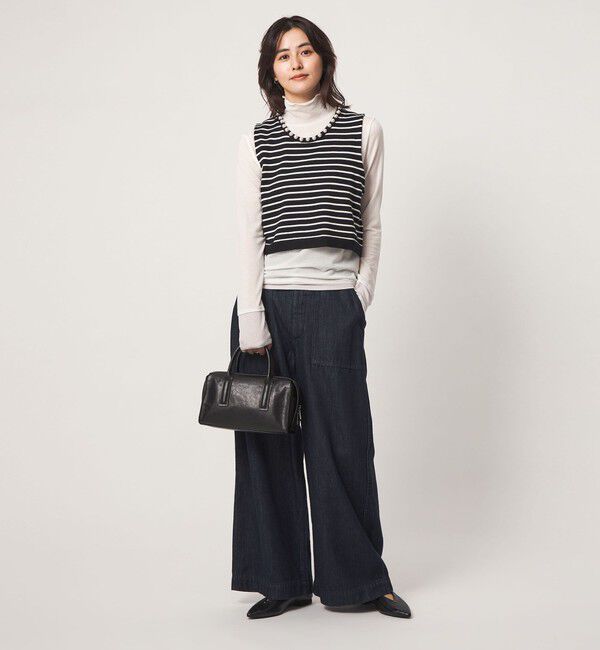 UNITED ARROWS green label relaxing「フェイクパール ボタン ニット ベスト ウォッシャブル」|ベスト・ジレ|