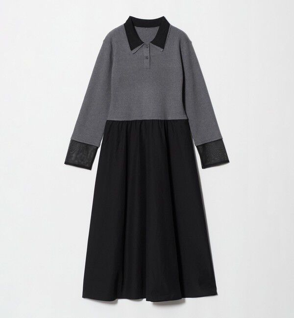 UNITED ARROWS green label relaxing「ポロニット ドッキング ワンピース」|ワンピース|MD.GRAY