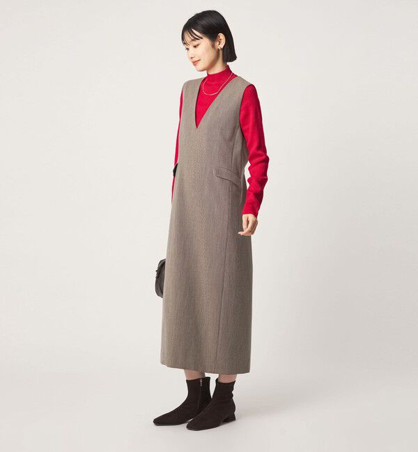 UNITED ARROWS green label relaxing「［size SHORTあり］ジャンパースカート ミニチドリ マシンウォッシャブル ストレッチ」|ジャンパースカート|