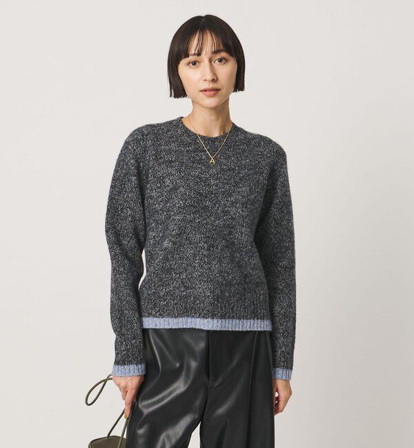 UNITED ARROWS「ミックスカラー クルーネック ニット」|ニット・セーター|