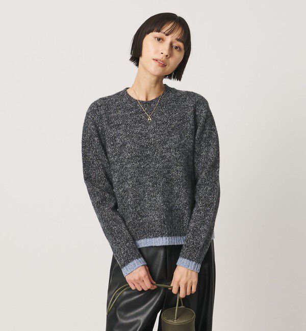 UNITED ARROWS「ミックスカラー クルーネック ニット」|ニット・セーター|