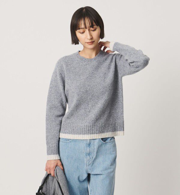 UNITED ARROWS「ミックスカラー クルーネック ニット」|ニット・セーター|