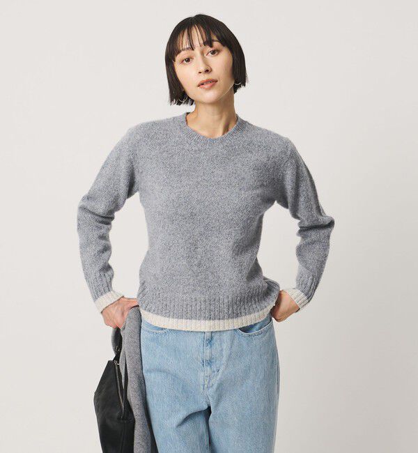 UNITED ARROWS「ミックスカラー クルーネック ニット」|ニット・セーター|