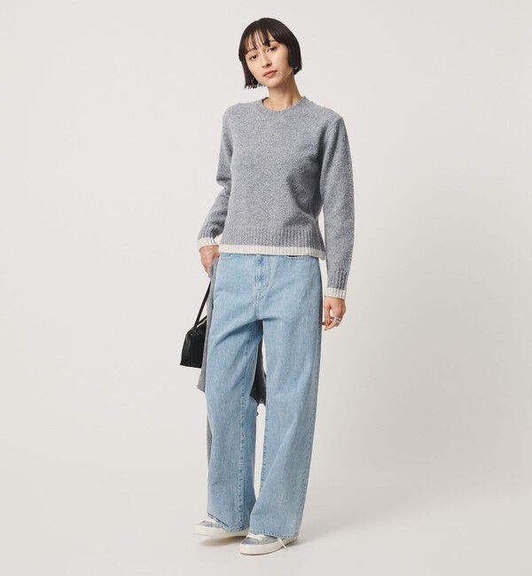 UNITED ARROWS「ミックスカラー クルーネック ニット」|ニット・セーター|