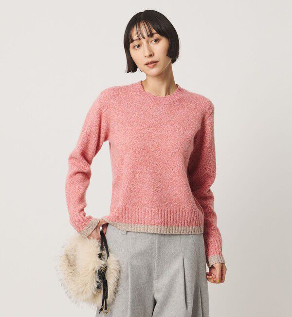 UNITED ARROWS「ミックスカラー クルーネック ニット」|ニット・セーター|