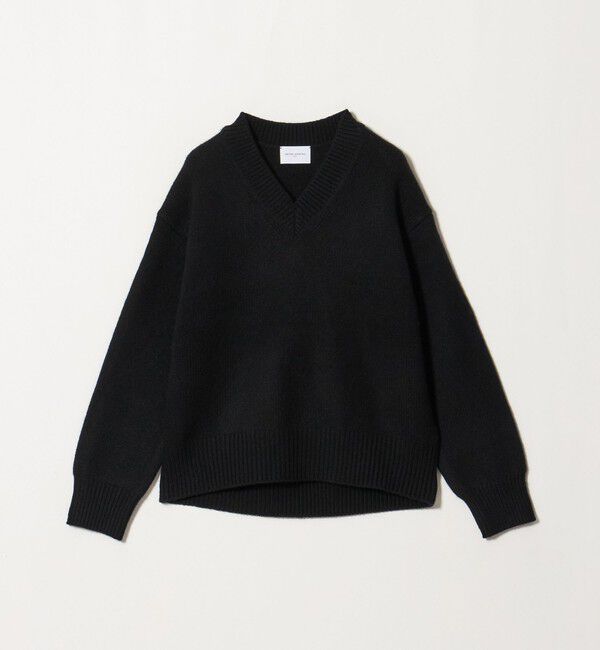 UNITED ARROWS「5G カシミヤ ウール Vネック ニット」|ニット・セーター|BLACK