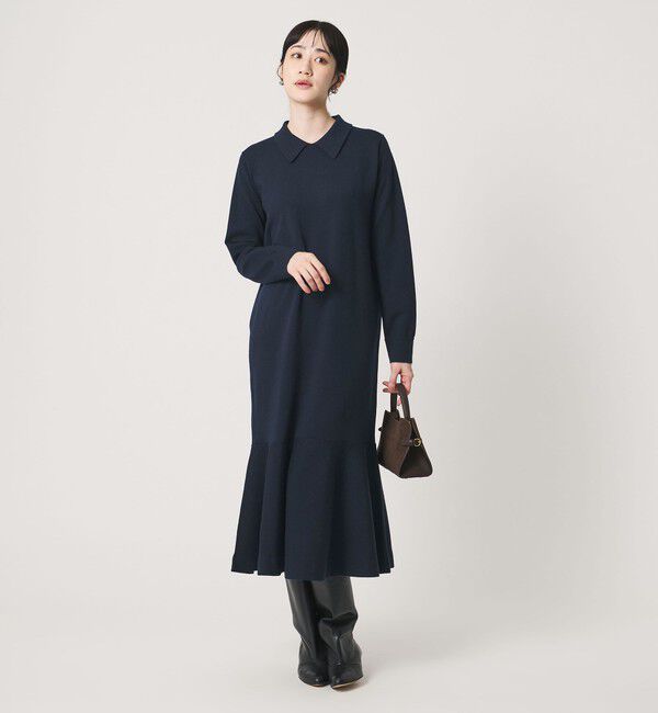 UNITED ARROWS「ポロニット ワンピース」|ワンピース|