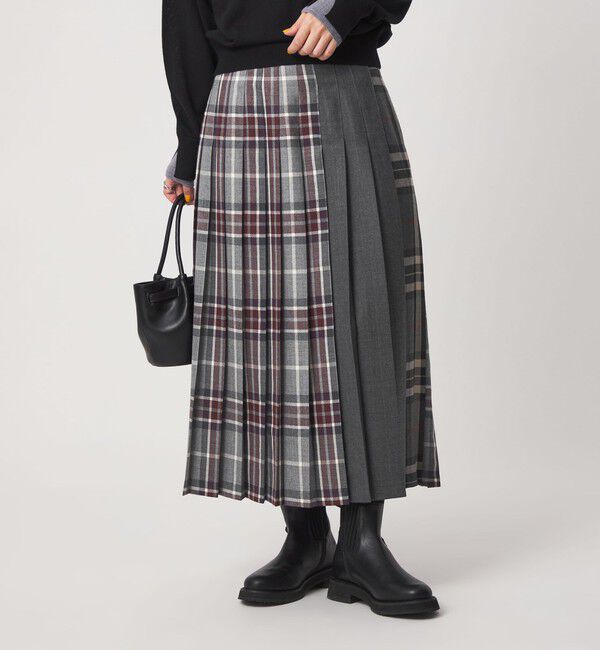 UNITED ARROWS green label relaxing「【別注】＜O'NEIL of DUBLIN＞Patch81 プリーツスカート」|フレア|