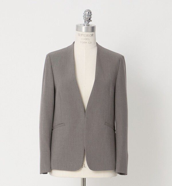 UNITED ARROWS green label relaxing「［size SHORT/TALLあり］ライト ダブルクロス ノーラペル ジャケット」|ノーカラージャケット|