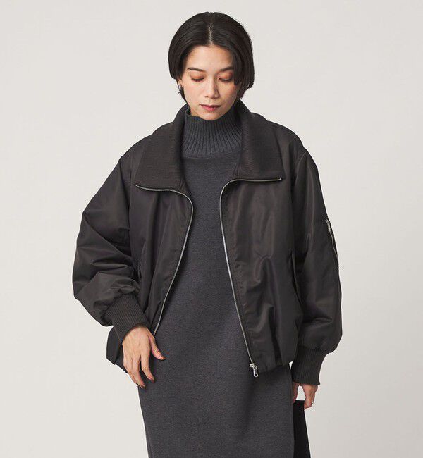 UNITED ARROWS green label relaxing「コクーン MA-1」|ブルゾン・スタジャン|BLACK