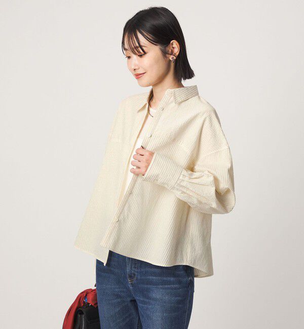 UNITED ARROWS green label relaxing「モール シアー ストライプ シャツ」|シャツ・ブラウス|