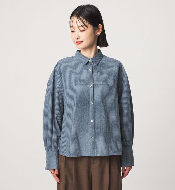 UNITED ARROWS green label relaxing「モール シアー ストライプ シャツ」|シャツ・ブラウス|