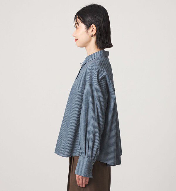 UNITED ARROWS green label relaxing「モール シアー ストライプ シャツ」|シャツ・ブラウス|