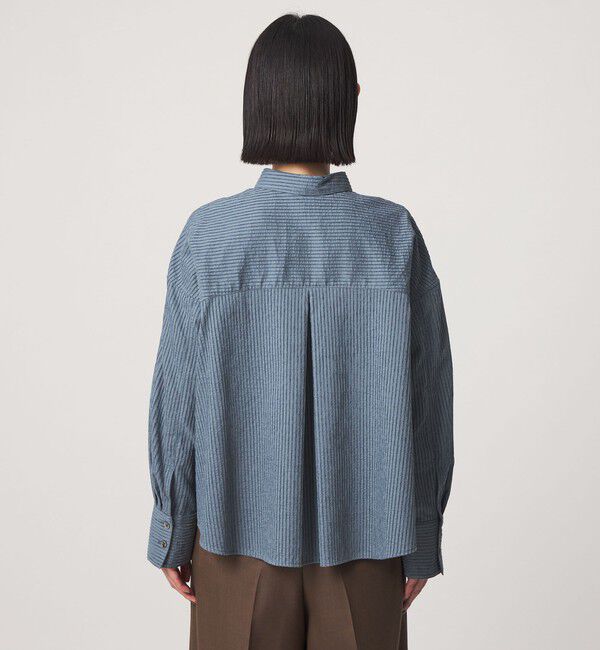 UNITED ARROWS green label relaxing「モール シアー ストライプ シャツ」|シャツ・ブラウス|