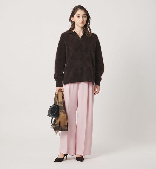 UNITED ARROWS「ポリエステル 2タック ワイドパンツ ‐吸水速乾 帯電防止 接触冷感‐」|スラックス|