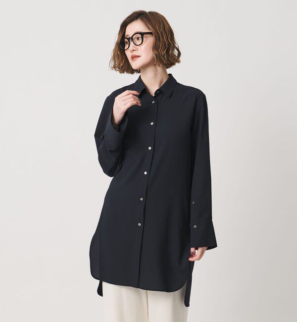 conte「＜conte＞ジョーゼット チュニックシャツ」|シャツ・ブラウス|