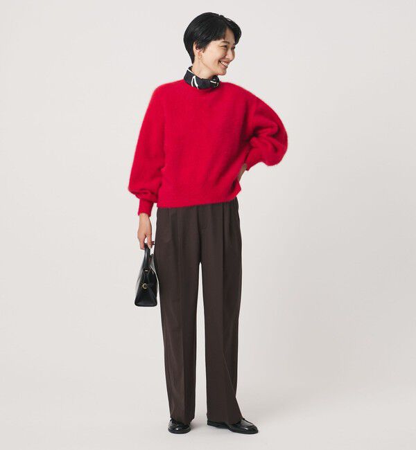 UNITED ARROWS「フォックスカシミヤ クルーネック ショート ニット」|ニット・セーター|