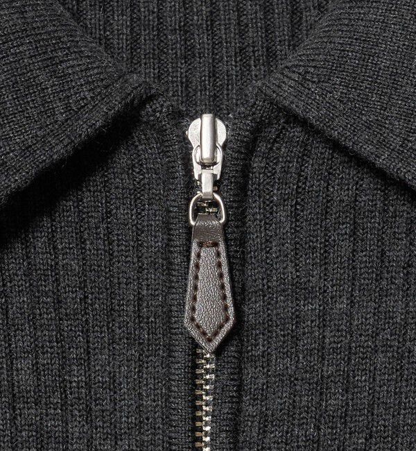 UNITED ARROWS「ウール リブ ジップ ポロニット」|ニット・セーター|
