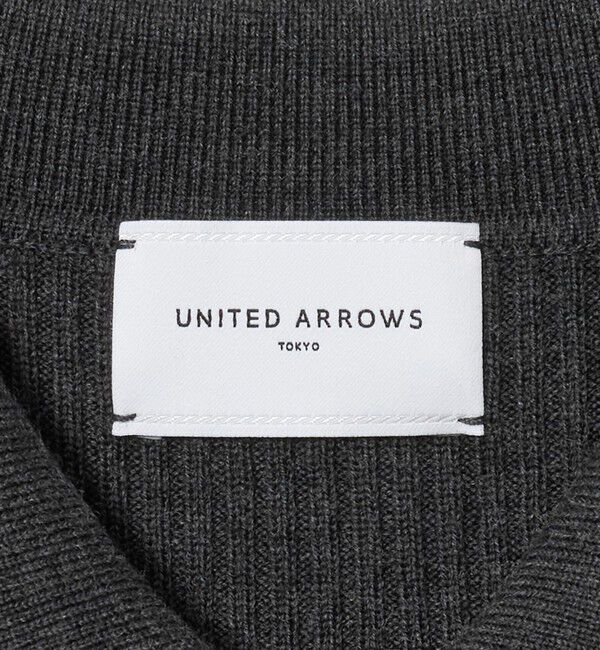 UNITED ARROWS「ウール リブ ジップ ポロニット」|ニット・セーター|
