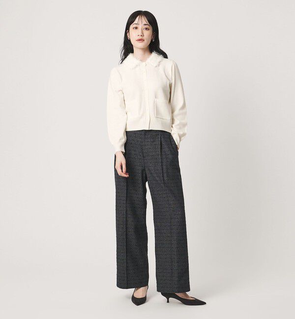 UNITED ARROWS「ファーリー ニット カーディガン」|カーディガン|