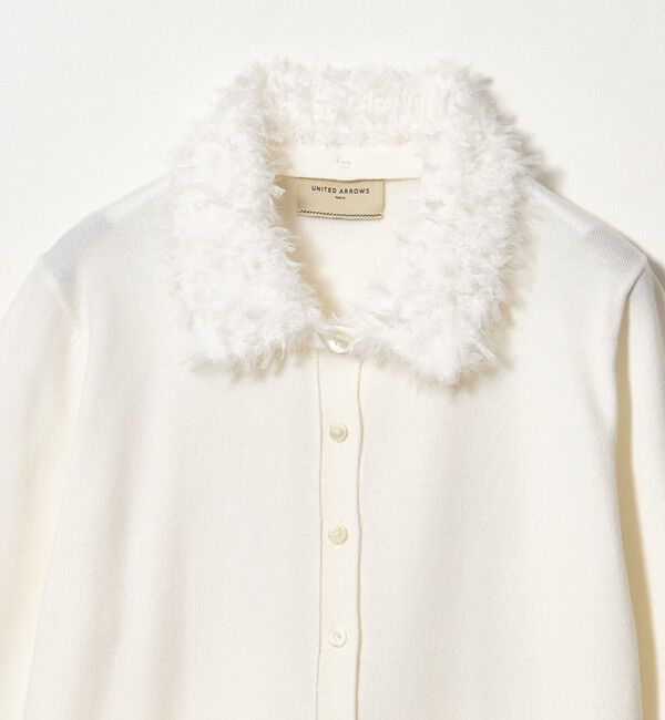 UNITED ARROWS「ファーリー ニット カーディガン」|カーディガン|