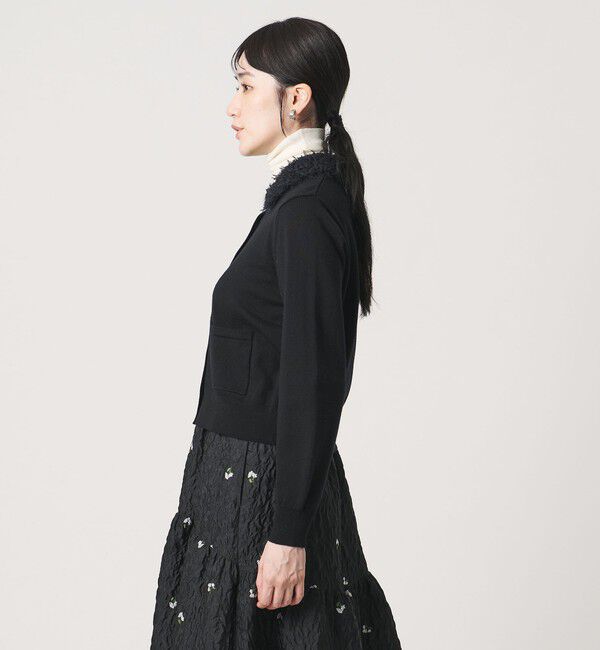 UNITED ARROWS「ファーリー ニット カーディガン」|カーディガン|