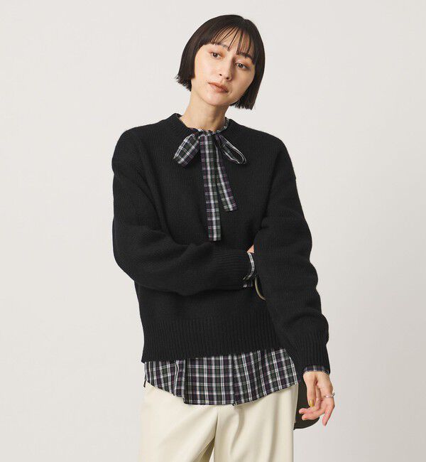 UNITED ARROWS「5G カシミヤ ウール クルーネック ニット」|ニット・セーター|