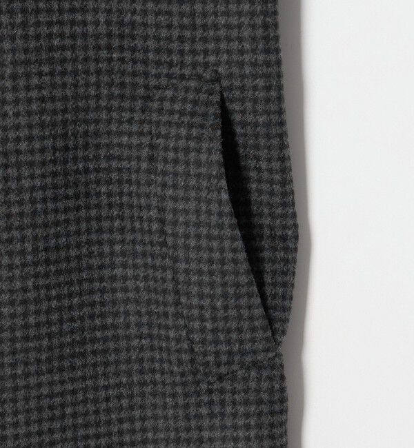 UNITED ARROWS「ウール/カシミヤ ビーバー ハウンドトゥース ステンカラーコート」|ステンカラーコート|