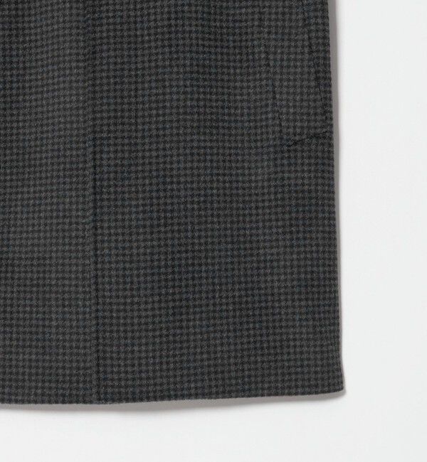 UNITED ARROWS「ウール/カシミヤ ビーバー ハウンドトゥース ステンカラーコート」|ステンカラーコート|