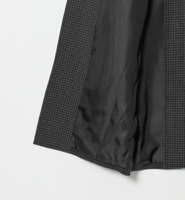 UNITED ARROWS「ウール/カシミヤ ビーバー ハウンドトゥース ステンカラーコート」|ステンカラーコート|
