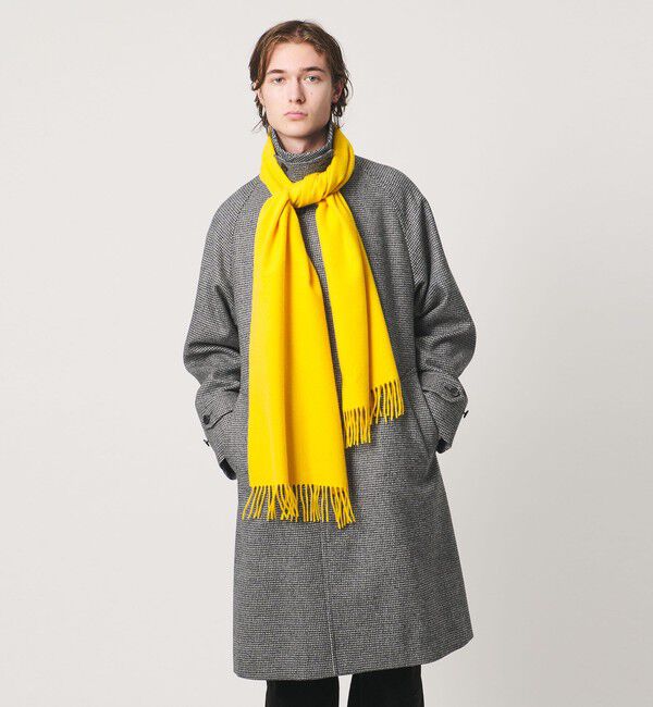UNITED ARROWS「ウーステッド メルトン ハウンドトゥース バルマカーンコート」|ステンカラーコート|