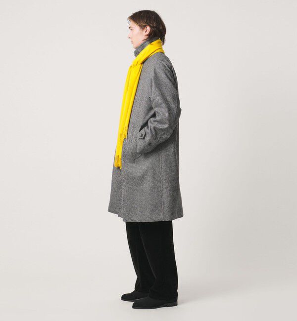 UNITED ARROWS「ウーステッド メルトン ハウンドトゥース バルマカーンコート」|ステンカラーコート|