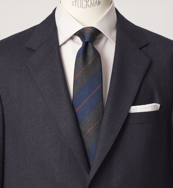 UNITED ARROWS green label relaxing「GLR JAPAN VINTAGE 8.0cm ストライプ3 ネクタイ」|ネクタイ・蝶ネクタイ|NAVY