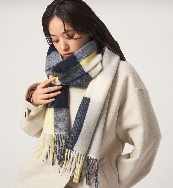 UNITED ARROWS green label relaxing「ウールリバーシブル チェックマフラー」|ストール|