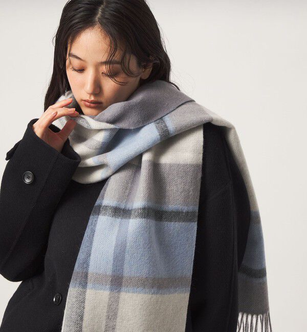 UNITED ARROWS green label relaxing「ウールリバーシブル チェックマフラー」|ストール|