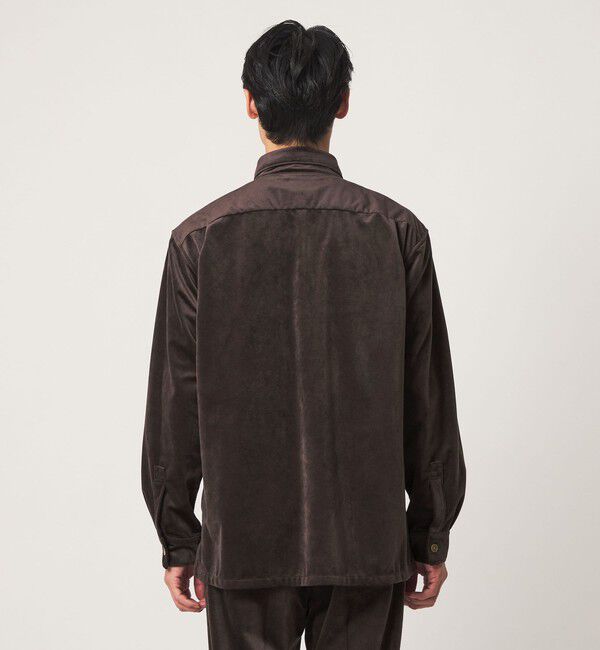 UNITED ARROWS green label relaxing「ポリエステル ベロア フラップ 2パッチポケット シャツ羽織り」|シャツ・ブラウス|
