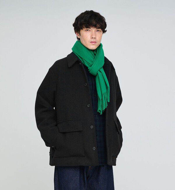 UNITED ARROWS green label relaxing「SENTDALE WOOL カバーオール」|ブルゾン・スタジャン|BLACK