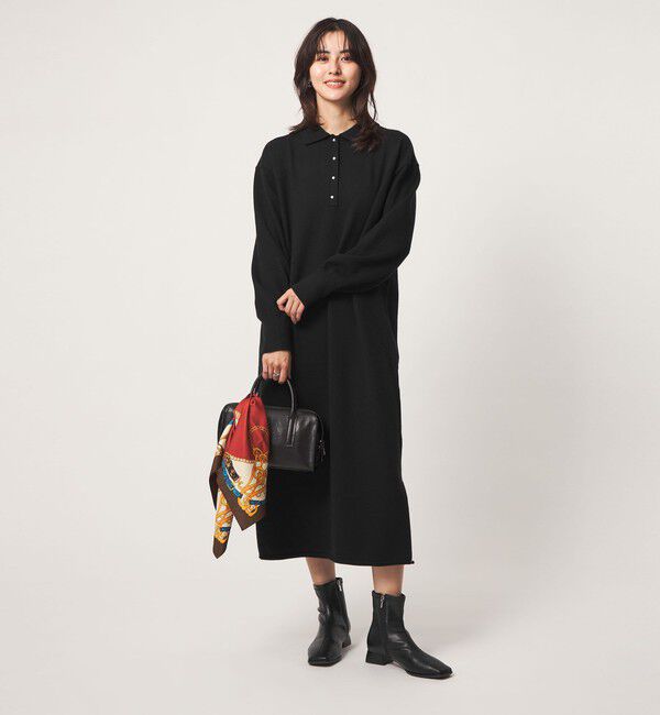 UNITED ARROWS green label relaxing「フェイクパール ボタン ニット ワンピース ウォッシャブル」|ワンピース|