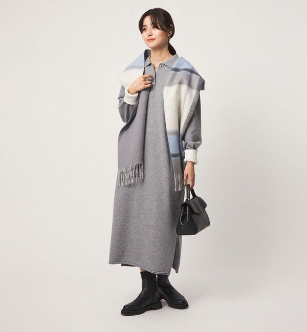 UNITED ARROWS green label relaxing「フェイクパール ボタン ニット ワンピース ウォッシャブル」|ワンピース|