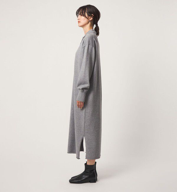 UNITED ARROWS green label relaxing「フェイクパール ボタン ニット ワンピース ウォッシャブル」|ワンピース|