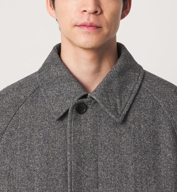 UNITED ARROWS green label relaxing「FINE BASIC ウール ツイード ステンカラー コート」|ステンカラーコート|