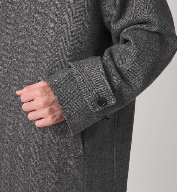 UNITED ARROWS green label relaxing「FINE BASIC ウール ツイード ステンカラー コート」|ステンカラーコート|