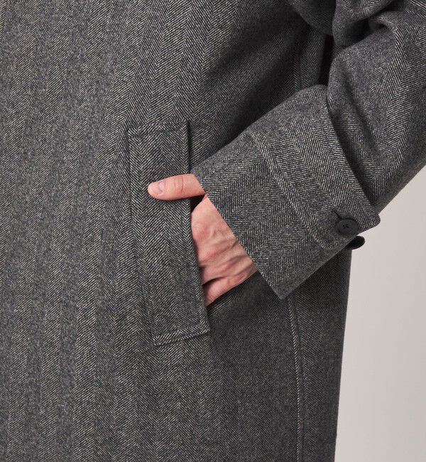 UNITED ARROWS green label relaxing「FINE BASIC ウール ツイード ステンカラー コート」|ステンカラーコート|