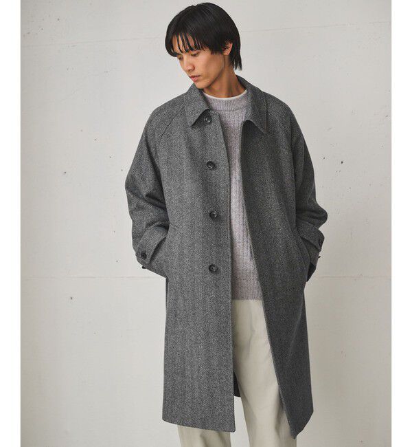 UNITED ARROWS green label relaxing「FINE BASIC ウール ツイード ステンカラー コート」|ステンカラーコート|
