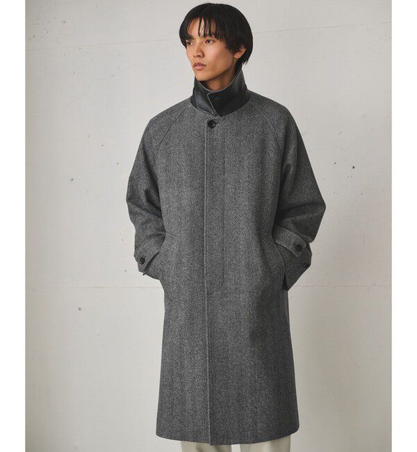 UNITED ARROWS green label relaxing「FINE BASIC ウール ツイード ステンカラー コート」|ステンカラーコート|