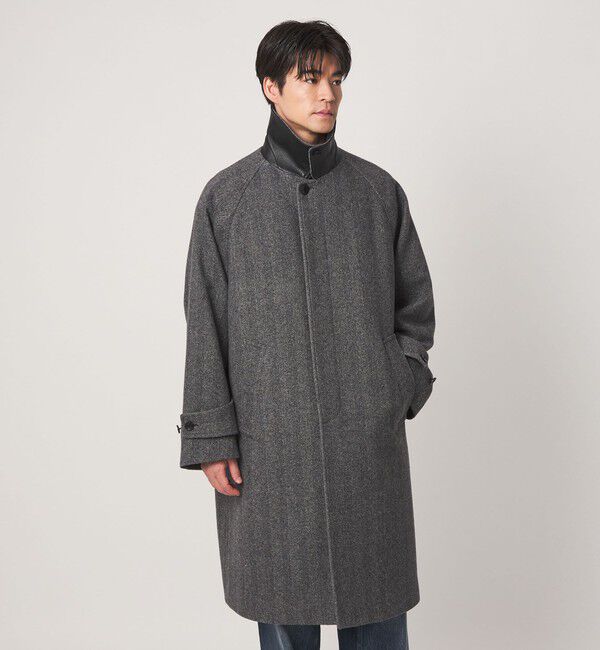 UNITED ARROWS green label relaxing「FINE BASIC ウール ツイード ステンカラー コート」|ステンカラーコート|