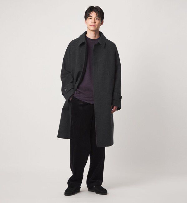 UNITED ARROWS green label relaxing「FINE BASIC ウール ツイード ステンカラー コート」|ステンカラーコート|