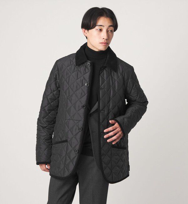 UNITED ARROWS green label relaxing「【別注】＜Traditional Weatherwear＞ポリエステル ウェーバリー キルティングジャケット」|その他|BLACK